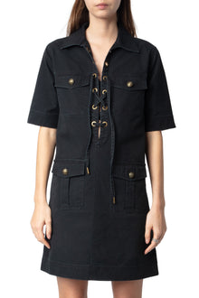 Record Coton Lave Dress | Black