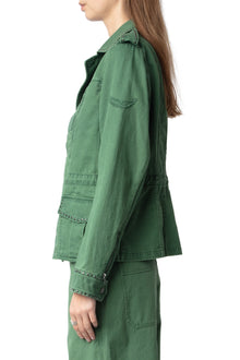 Klimi Coton Lave Studs Jacket | Coriander