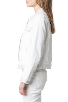 Kioky Denim Eco Strass Jacket | Beige