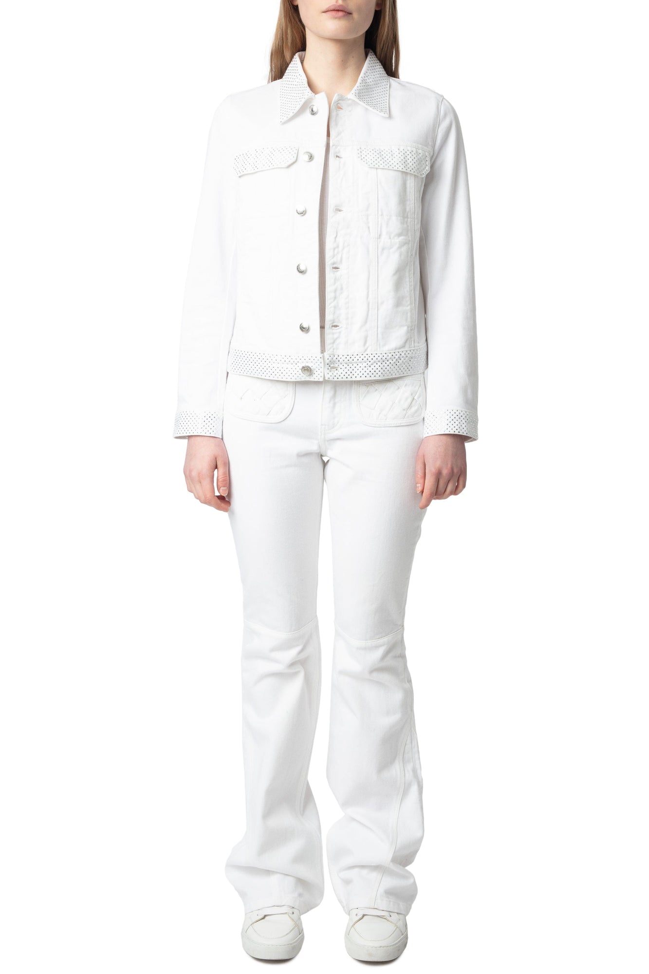 Kioky Denim Eco Strass Jacket | Beige