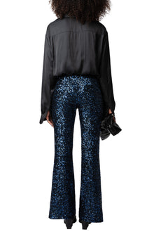 Prevy Sequins Pants | Navy Blue