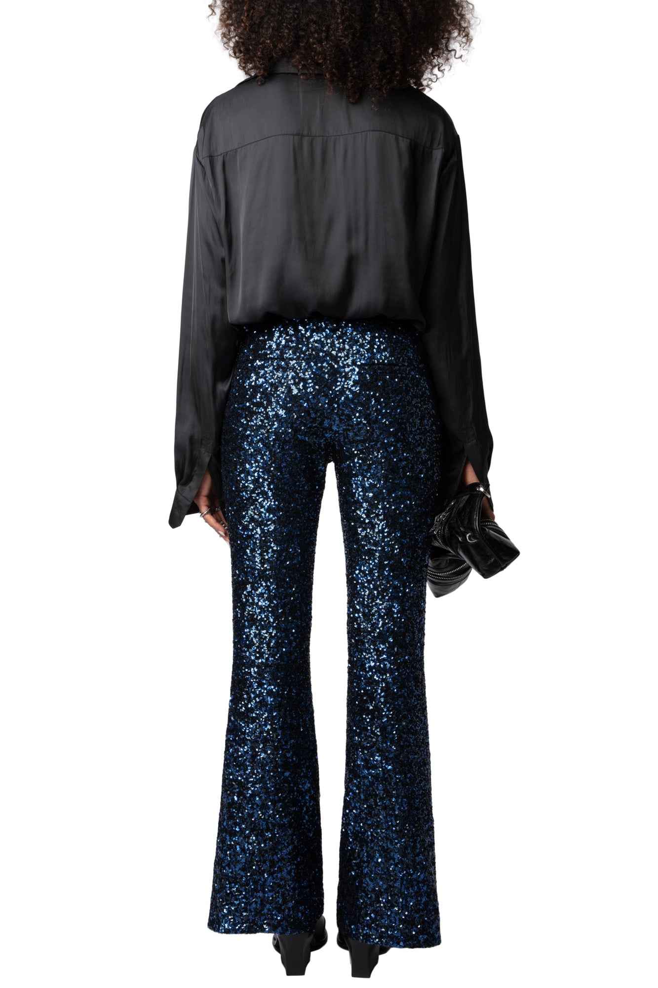 Prevy Sequins Pants | Navy Blue