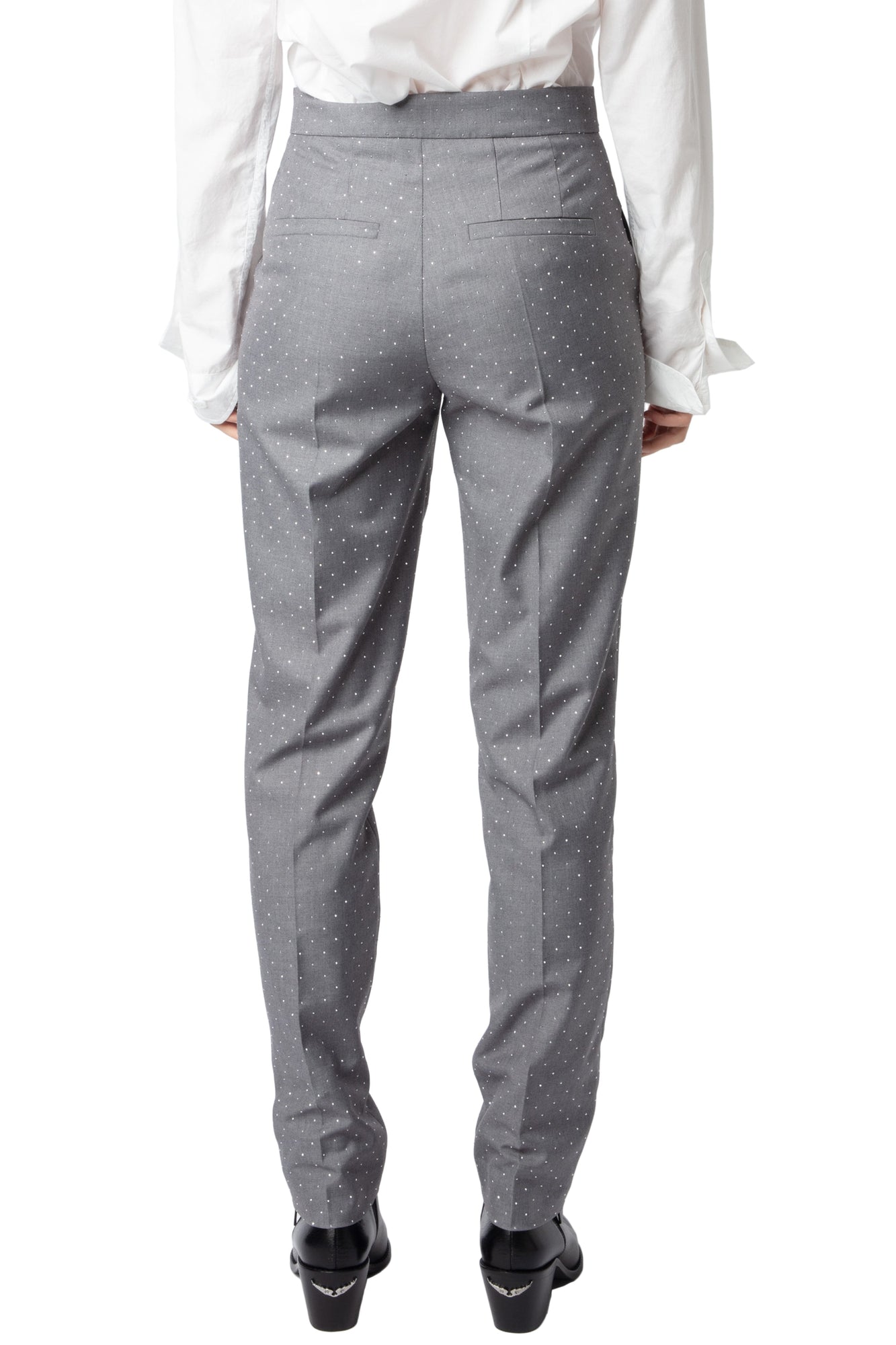 Panny Tailleur Strass Pants | Heather Grey