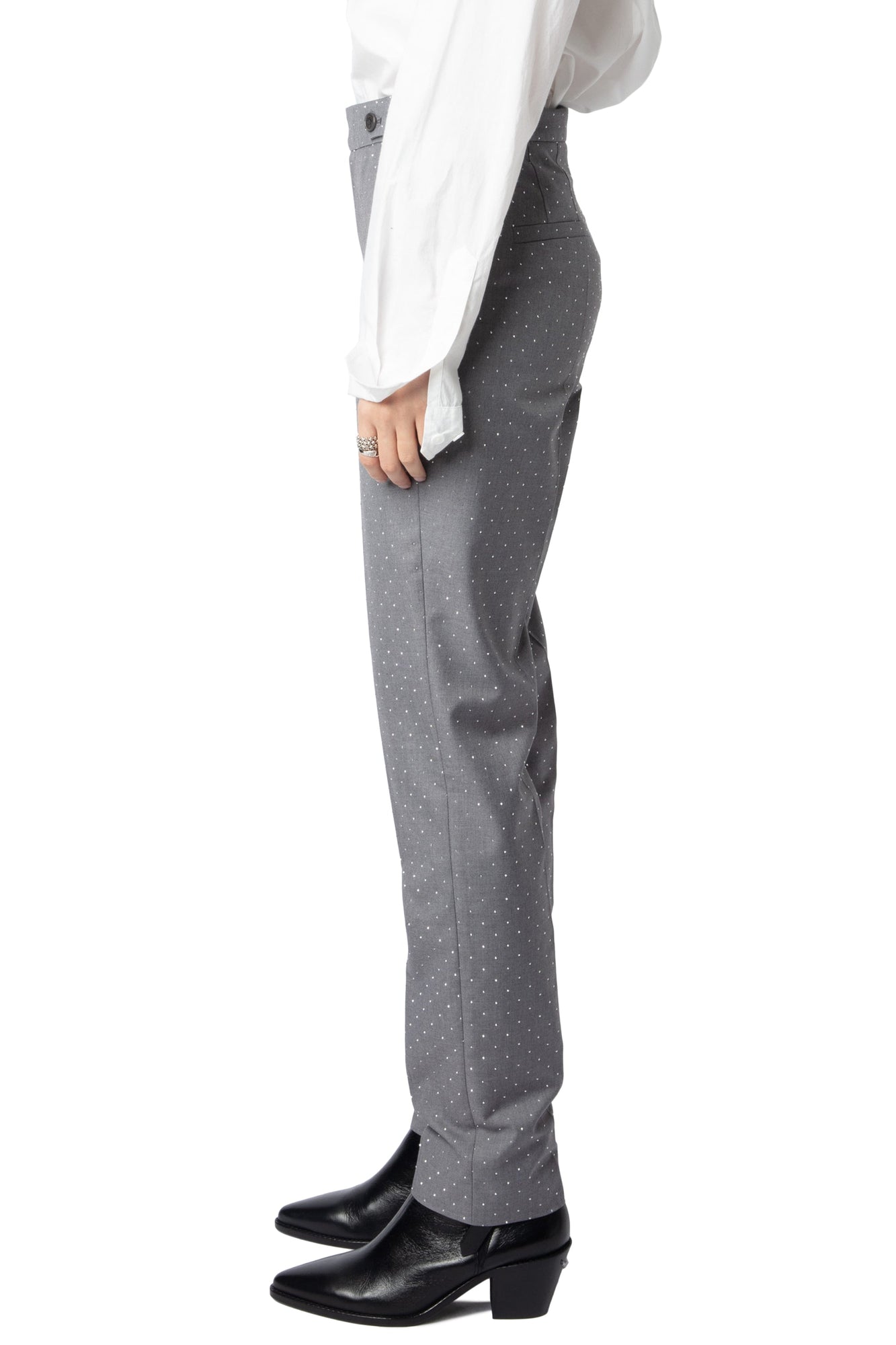 Panny Tailleur Strass Pants | Heather Grey