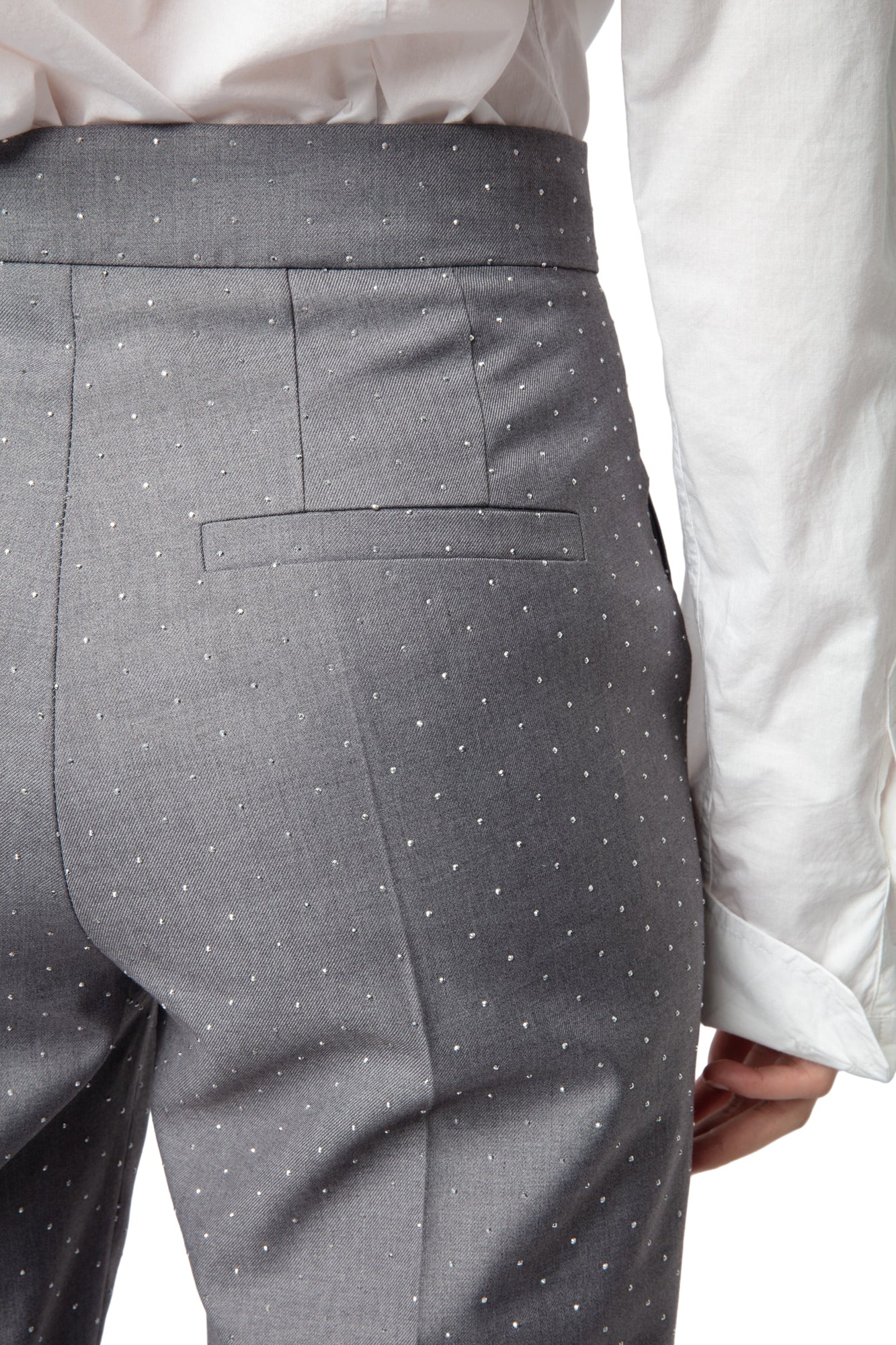Panny Tailleur Strass Pants | Heather Grey