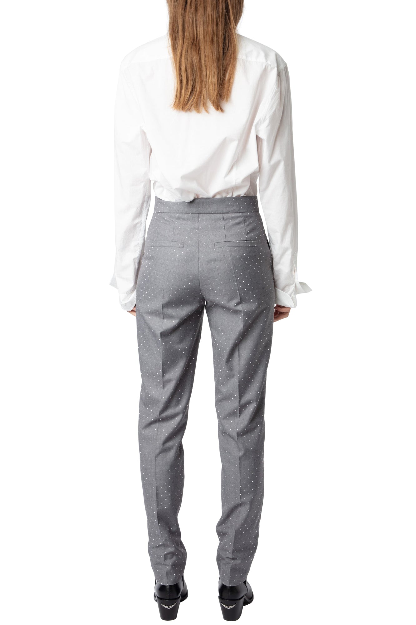 Panny Tailleur Strass Pants | Heather Grey