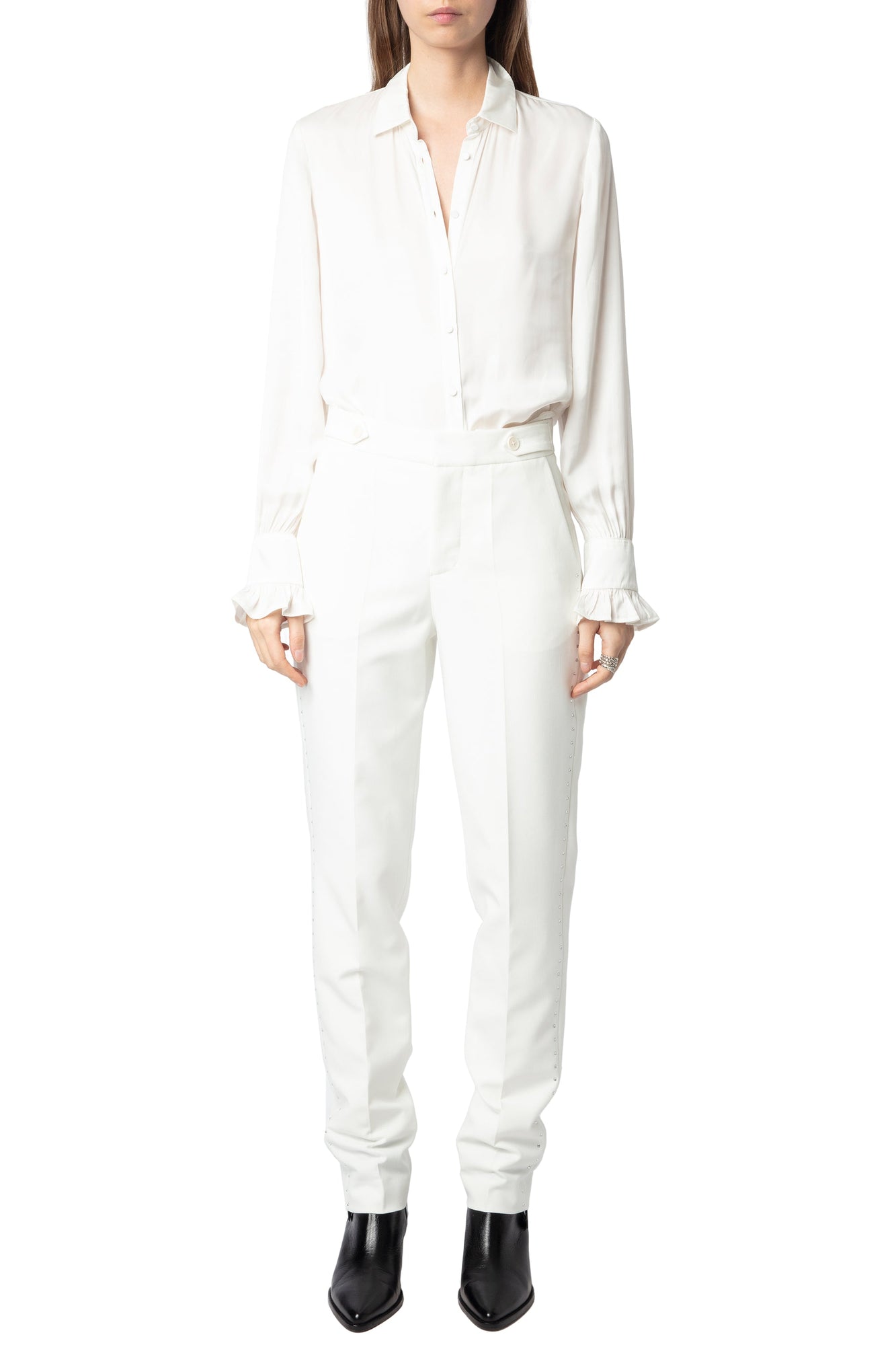 Panny Strass Dots Pants | Beige