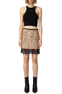 Justicias Sequins Skirt | Gold