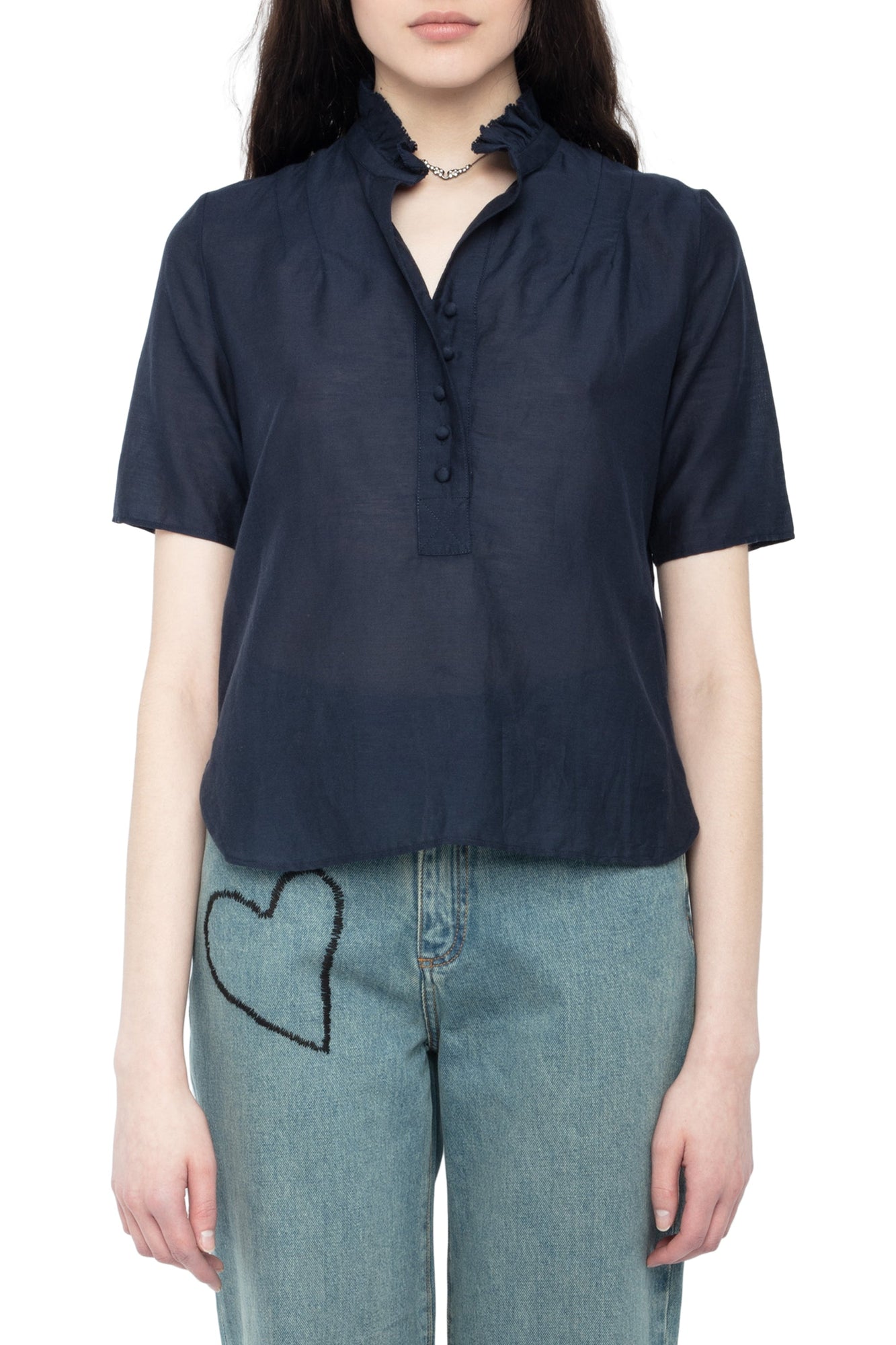Topher Tomboy Top | Navy Blue