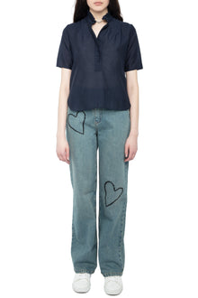 Topher Tomboy Top | Navy Blue