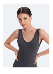 Waist-Contouring Bodysuit | Slate Gray