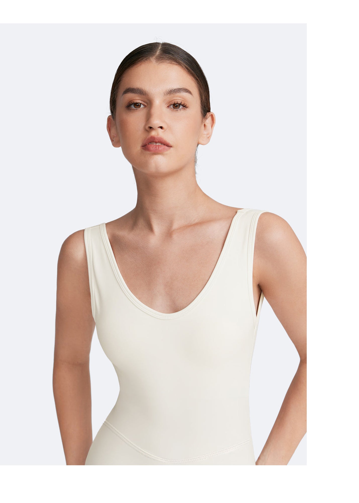 Waist-Contouring Bodysuit | White
