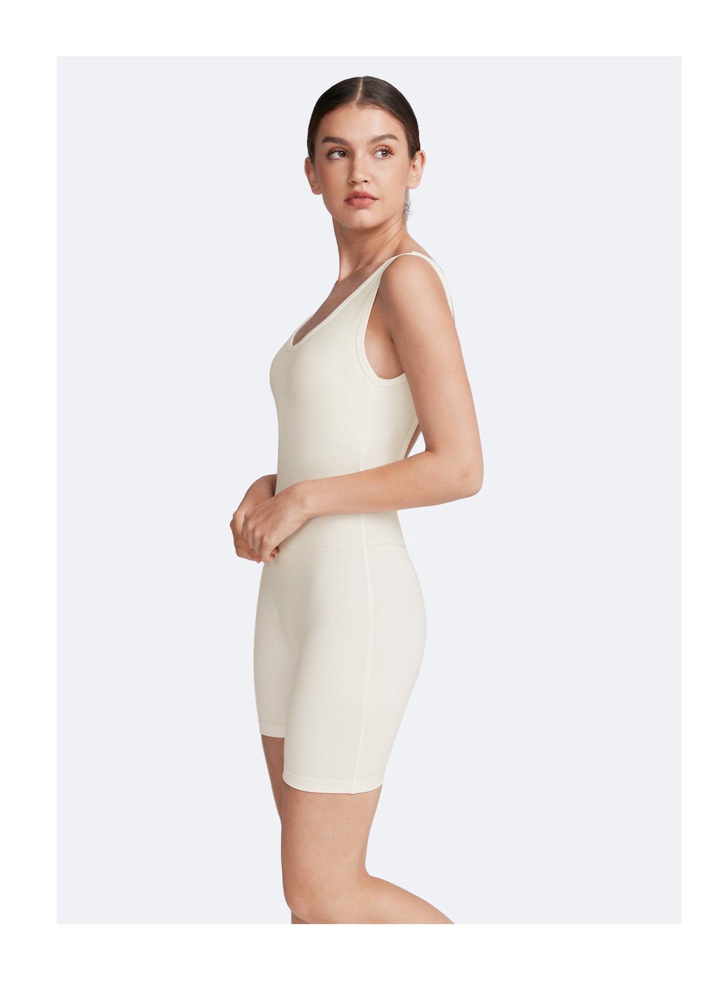Waist-Contouring Bodysuit | White