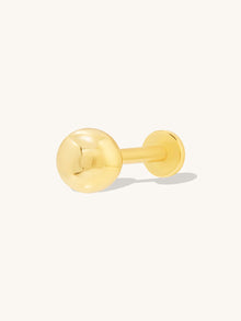 Classic 4mm Flat Back Earring | 14K Gold Plated Brass