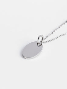 Engravable Oval Necklace | Stainless Steel