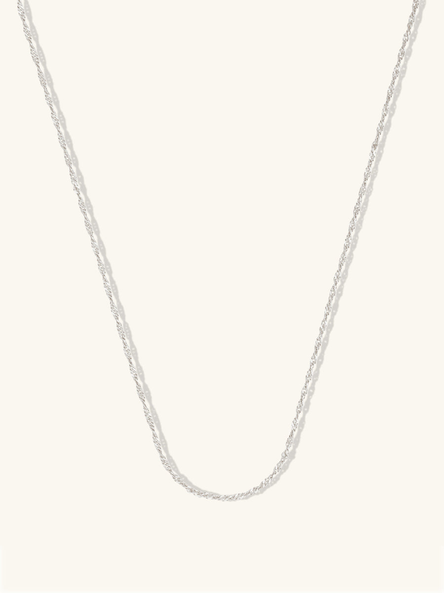 Sterling Twist Chain Necklace | 925 Sterling Silver