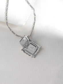 Ravioli Necklace | Silver Rhodium Plated Brass