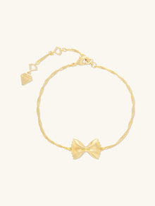 Bow Tie Pasta Bracelet | 14K Gold Plated Brass