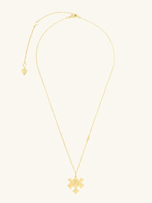 Found Within Puzzle Piece Necklace | Natural Gemstone | 14K Gold Plated Brass