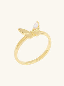 Butterfly Opal Ring | Opal | 14K Gold Plated Brass