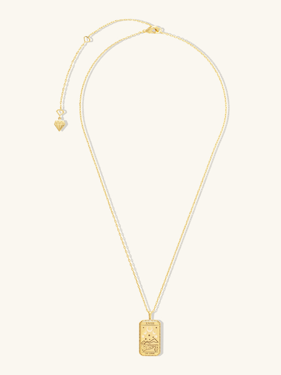 La Luna Tarot Necklace | 14K Gold Plated Brass