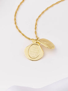 Seashell Locket Necklace | 14K Gold Plated Brass