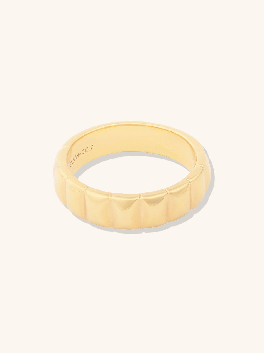 Checker Ring | 14K Gold Vermeil