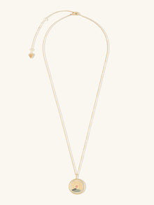 Milky Way Spinning Necklace | 5A Grade Cubic Zirconia/Enamel | 14K Gold Plated Brass