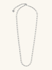 Figaro Chain Necklace | Silver Rhodium Plated Brass
