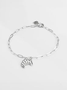 Croissant Bracelet | 5A Grade Cubic Zirconia | Silver Rhodium Plated Brass