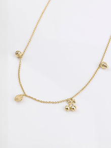 Fruit Party Charms Necklace | 14K Gold Plated Brass