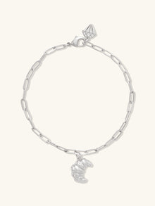 Croissant Bracelet | 5A Grade Cubic Zirconia | Silver Rhodium Plated Brass