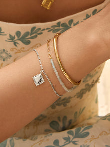 Ravioli Bracelet | Silver Rhodium Plated Brass