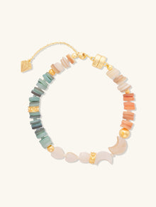 Aura Beaded Bracelet | Natural Sea Shells | 14K Gold Plated Brass