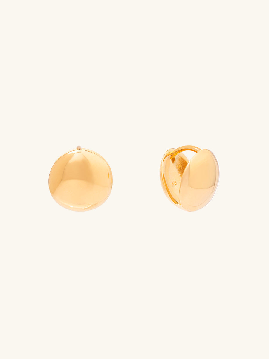 Dome Stud Earrings | 14K Gold Vermeil