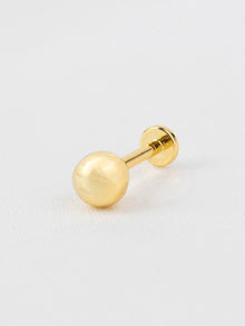 Classic 4mm Flat Back Earring | 14K Gold Plated Brass