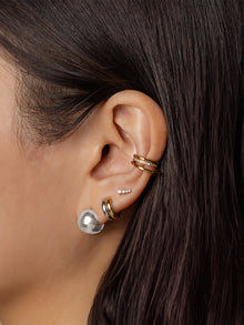 Dome 11mm Earrings | Silver Rhodium Plated Brass