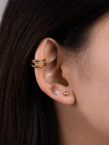 Classic 4mm Flat Back Earring | 14K Gold Plated Brass