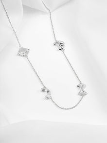 Food Party Charms Necklace | 5A Grade Cubic Zirconia | 14K Gold Plated Brass