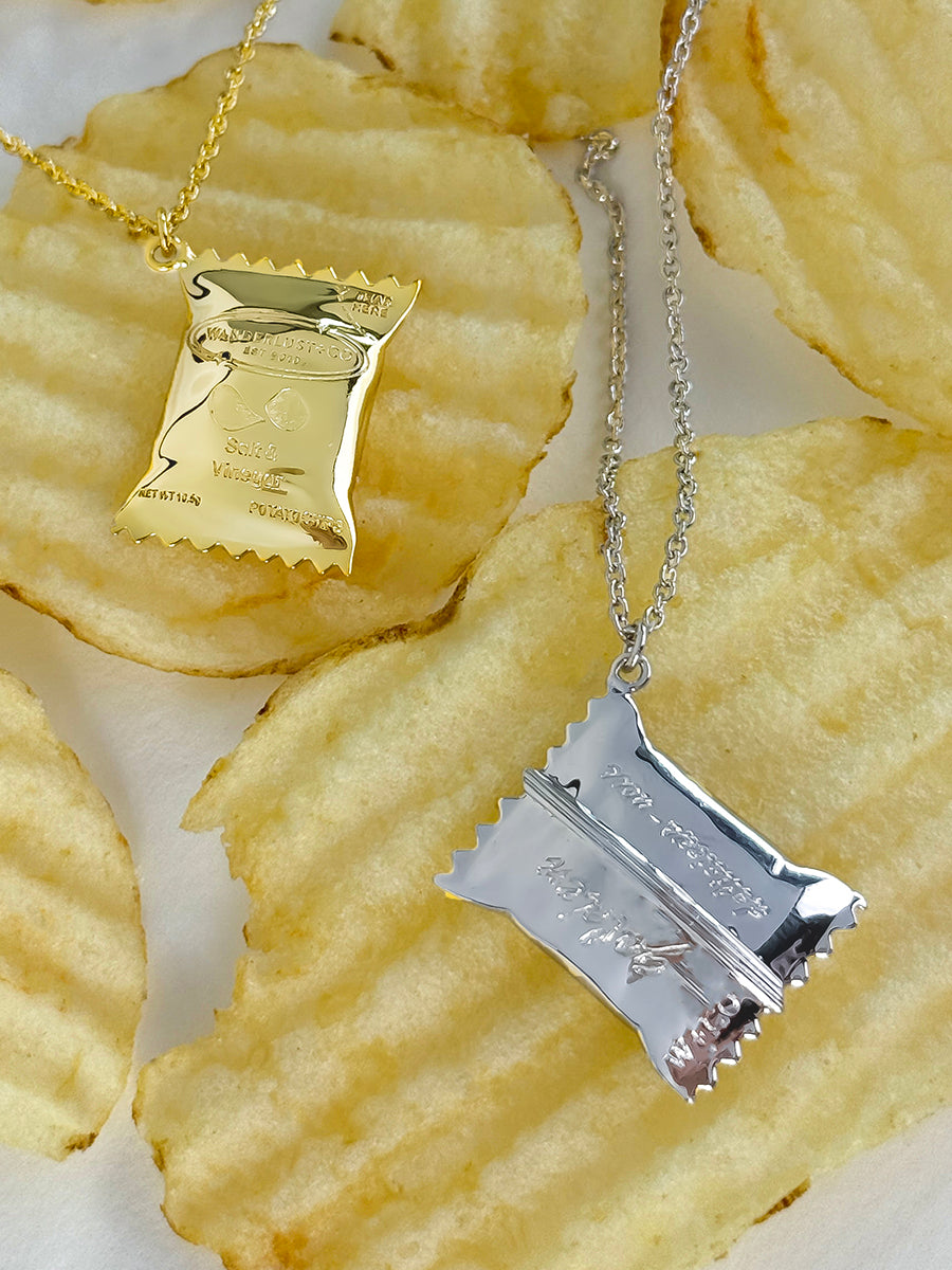 Bag of Chips Necklace | 14K Gold Plated Brass