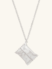 Bag of Chips Necklace | Silver Rhodium Plated Brass