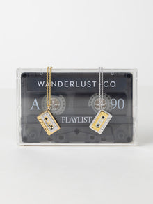 Cassette Necklace | 5A Grade Cubic Zirconia | Silver Rhodium Plated Brass