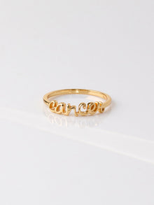 Cancer Ring  | 14K Gold Plated Brass