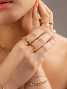 Gemini Ring | 14K Gold Plated Brass