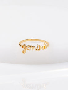 Gemini Ring | 14K Gold Plated Brass