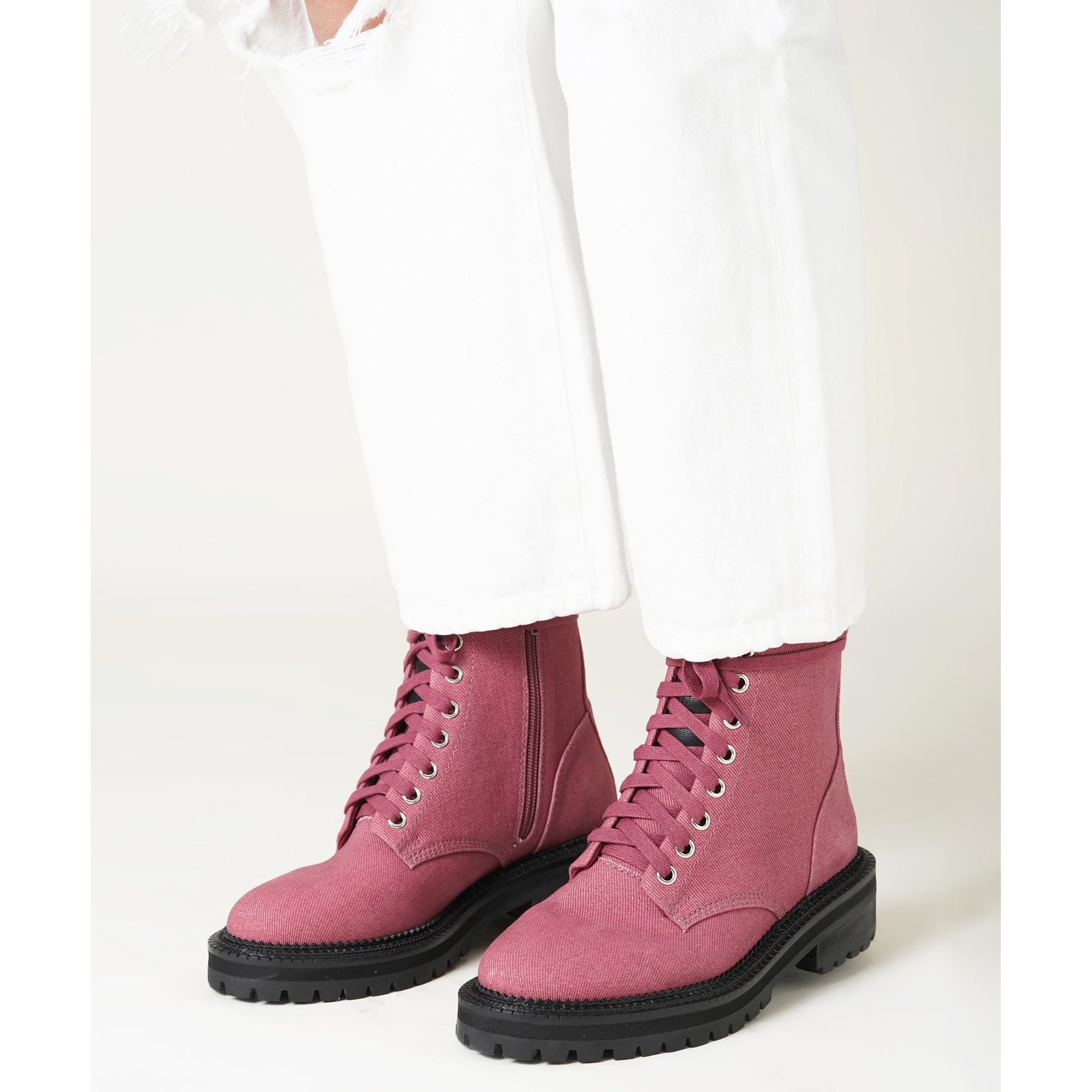 Warren Combat Boot | Rose