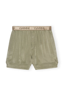 Washed Satin Shorts | Aloe