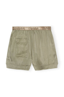 Washed Satin Shorts | Aloe