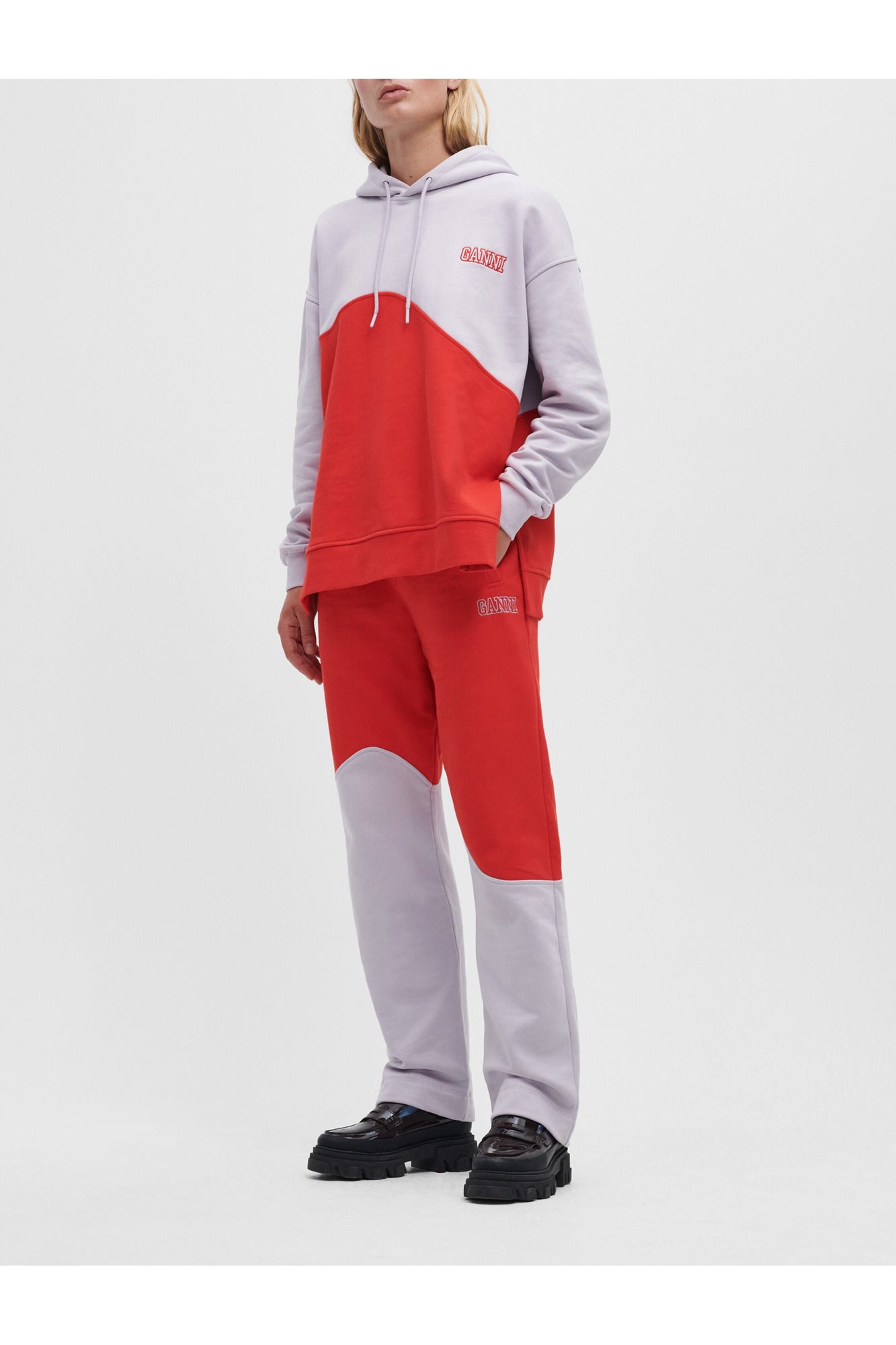 Wave Colorblock Sweatpants | Misty Lilac
