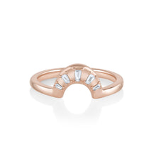 Women | White Diamond Daphne Fan Band | 14k Rose Gold